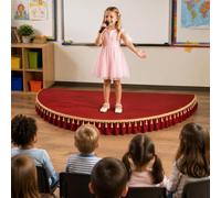 Pedana per Palcoscenico per Bambini | Piccola Pedana Portatile per Danza/Canto per Bambini(Red,150cm/59.1in)