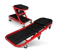 Pedana Pieghevole per Auto, cingolo e Sgabello 2 in 1, Pedana Pieghevole per Garage Z da 36 Pollici, Sgabello Meccanico, Pedana Imbottita con 6 Ruote girevoli, Carrello sotto l'auto