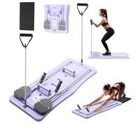 Pedana Pilates Per Casa, Pilates Reformer Machine Pieghevole Reformer Pilates Completo Con Corda Di Tensione Tavola Fitness Multifunzionale Push Up Board Professionale Full Body Workout