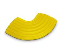 Pedana pressacavi a quattro canali DEFENDER OFFICE, copertura per cavi in ufficio e a casa, rapida da installare, antiscivolo, protezione per cavi ultrapiatta, giallo, altezza di 2 cm