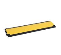 Pedana pressacavi DEFENDER NANO, protezione per cavi a sei canali, pedana pressacavi piatta e antiscivolo, copertura gialla in poliuretano con meccanismo di bloccaggio sicuro, altezza di 3,2 cm