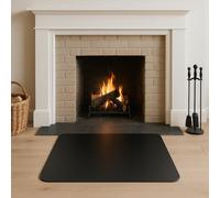 Pedana Salva Pavimento per Camino Stufa Acciaio Nero 60x70 cm Parascintille