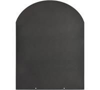 Pedana Salvapavimento per Stufe a Pellet e Legna 80x60 cm in Acciaio Nera