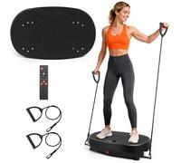 Pedana Vibrante, 6 Modalità & 120 Velocità Regolabili Vibration Plate con Fasce di Resistenza e Telecomando, Timer per Casa/Palestra/Ufficio (Abilitato Bluetooth)