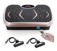 Pedana vibrante 99 livelli 5 programmi di allenamento, design compatto, motore silenzioso, fasce da allenamento, antiscivolo, pedana vibrante fitness per la casa, brucia grassi e costruzione muscolare