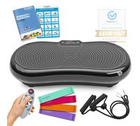 Bluefin Fitness Pedana Vibrante Ultra Slim | Tecnologia Innovativa | 5 Programmi + 180 Livelli | Allenamento Completo | Silenziosa | Altoparlanti Bluetooth | Dimensioni Ridotte | Design Elegante