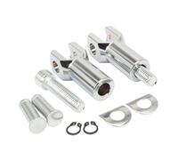 Pedane Accessori Per Harley Per Softail Fat Boy 2000-2005 2006 Moto 2.25" Pedane Passeggero Supporto Per Poggiapiedi In Alluminio Kit Cerniera FIXCOR(Chrome)