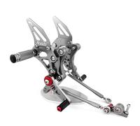 Pedane Arashi regolabili compatibili con Ducati 1098 1098S 1098R 2007-2009, 848 2008-2010 EVO 2011-2013, 1198 1198S 1198R 2010-2012, grigio