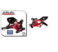 PEDANE ARRETRATE VALTERMOTO TYPE 2.5 ROSSO TRIUMPH DAYTONA 675 R STREET TRIPLE R