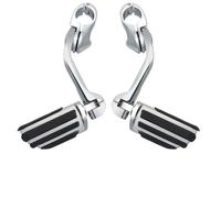 Pedane autostradali da 1,25 pollici regolabili a 360°, compatibili con le barre di protezione del motore Touring Electra Road King Street da 32 mm(Chrome)