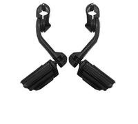 Pedane autostradali da 1,25 pollici regolabili a 360°, compatibili con le barre di protezione del motore Touring Electra Road King Street da 32 mm(Black)