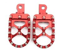 Pedane Larghe Fuoristrada 360 Pedane Rotanti Bobber Chopper Stile CNC Rosse Per Dyna Sportster Iron 883 Softail(Rosso)