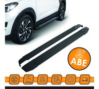 Pedane Laterale Sottoporta Alluminio Per Opel Mokka X 2012-20 Basic Black RIVAL