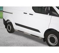 Pedane laterali acciaio inox lucido Ford Transit Custom Short dal 2013