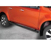 Pedane laterali acciaio inox lucido NERO 70mm Isuzu D-Max doppia cabina dal 2020