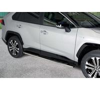 Pedane laterali acciaio inox lucido ovale Toyota Rav4 dal 2019