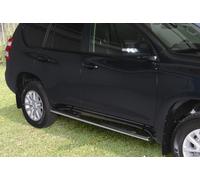 Pedane laterali ovali acciaio inox lucido Toyota Land Cruiser 150 5P dal 2009