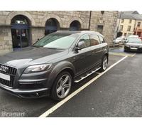 Pedane Laterali Per Audi Q3 2012+ Inox ABS Rinforzato Silver/Black 2 Pezzi