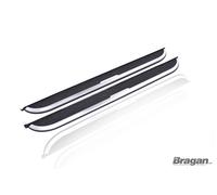 Pedane Laterali Per Mazda CX-30 2020+ SUV 4x4 In Alluminio Silver Black