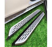 Pedane laterali per Volvo XC60 2013-2017, 2 pedane laterali in alluminio con struttura in gomma antiscivolo nera, kit senza viti per trapano, accessori per auto, argento (1 set) (CKLY)