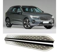 Pedane laterali per Volvo XC60 2018-2025 2026, in alluminio, colore argento, con staffe, 2 pezzi