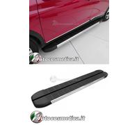 PEDANE LATERALI STEPS BARRE MINIGONNE SOTTOPORTA NERE PER FIAT FULLBACK .,