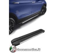 PEDANE LATERALI STEPS BARRE MINIGONNE SOTTOPORTA NERE PER FIAT FULLBACK