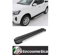 PEDANE LATERALI STEPS BARRE MINIGONNE SOTTOPORTA NERE PER NISSA NAVARA DAL 2015