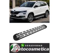 PEDANE LATERALI STEPS BARRE MINIGONNE SOTTOPORTA NERE PER SKODA KAROQ 2018+