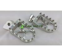 Pedane maggiorate ergal CNC alluminio YAMAHA WR400F WR426F WRF WR 400 426 ARGENT