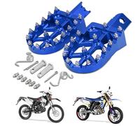 Pedane Moto in Alluminio CNC Larghe per Vent 50 DERAPAGE 50 RR Baja 50, Blu
