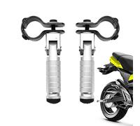 Pedane Moto, Poggiapiedi Posteriore Moto, Universali Pedane passeggero per moto, 1 Paio 90° Pieghevole Alluminio Pedaline Moto, Antiscivolo per Moto, Biciclette, Scooter