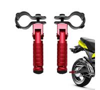 Pedane Moto, Poggiapiedi Posteriore Moto, Universali Pedane passeggero per moto, 1 Paio 90° Pieghevole Alluminio Pedaline Moto, Antiscivolo per Moto, Biciclette, Scooter