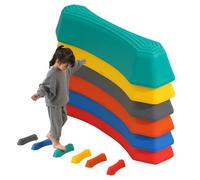 Pedane per bambini - Giocattoli a ostacoli, Skill Builders | Vivace piastrelle da arrampicata con base anti skid per percorso sensoriale, avventura, coordinazione creativa del movimento