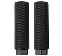 Pedane per bici per assi da 3/8" e 9 mm, in lega di alluminio, antiscivolo, compatibili con mountain bike, bici da strada, bici da pista, 100 x 28 mm, confezione da 1 paio (nero)