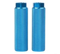 Pedane per bicicletta, in lega di alluminio, antiscivolo, per assi da 3/8", fori da 9 mm, piccoli pedali esagonali a razzo (blu)