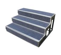 Pedane per coro portatili a 3 livelli per adulti e bambini, gradini antiscivolo con doppie aste di supporto per scuole, chiese, spettacoli, mostre e foto di gruppo(Grey)