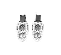 Pedane Per Moto Accessori Per Motociclette Universale 1 Coppia Di Pedali Di Modifica Pedale Antiscivolo Posteriore Pedale Pedane Set(Silvery)