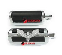 Pedane per moto in alluminio anteriori o posteriori Harley Pedane poggiapiedi cromate compatibili con Harley Davidson Street 750 XG750 Street 500 XG500 modello Touring 1988-2019 (stile: 10)