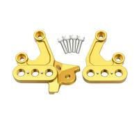 Pedane Pieghevoli Motocross CNC Foot Pegs Fixing Bracket Rests Pedal Mount Support Bracket Fit For Surron Light Bee X S Fit For Segway X160 X260 pedali antiscivolo(Gold Left Right)