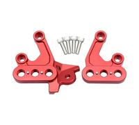 Pedane Pieghevoli Motocross CNC Foot Pegs Fixing Bracket Rests Pedal Mount Support Bracket Fit For Surron Light Bee X S Fit For Segway X160 X260 pedali antiscivolo(Red Left Right)