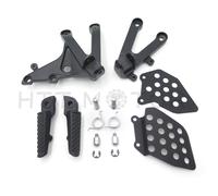 Pedane Poggia Piedi Anteriori Nere Con Staffa Per HONDA CBR 600RR 2007-2014
