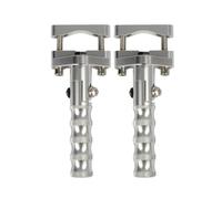 Pedane Poggiapiedi Pieghevoli Per Moto, Per Barre Paramotore Con Diametro Da 22 A 28 Mm, Compatibili Per R1200GS ADVE&NTURE F750GS F850GS(Silver)