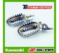Pedane Poggiapiedi Titanio KAWASAKI KX KXF 250 450 KX250F KX450F SCAR