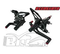 PEDANE RACING ACCOSSATO,CAMBIO ROVESCIATO HONDA CBR250R 2011 2012 2013 NERO/ROSS