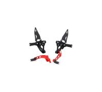 Pedane Regolabili Sbk Nero-rosso Ducabike Per Ducati 1098 2006 > 2011