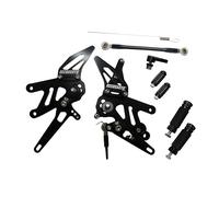 Pedane regolabili Street Racing Accossato nere per Aprilia Rsv4 Aprc R Abs dal 2013 al 2014 (CC 1000)