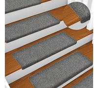Pedate autoadesive per scale Step , Gradini for scale insonorizzati autoadesivi confezione da 15 25x65 cm multicolore diverse misure(Gris,Rectangulaire 15 pièces)