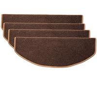 Pedate autoadesive per scale Step , Kit battiscopa autoadesivo for moquette, confezione da 15 pezzi multicolore, 55x21x4 cm(Marron)