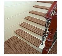 Pedate autoadesive per scale Step , Tappeti for scale, lavabili in lavatrice, confezione da 7, multicolore, 65-80 cm x 24 cm x 3 cm(Brown,75cmx24cmx3cm)